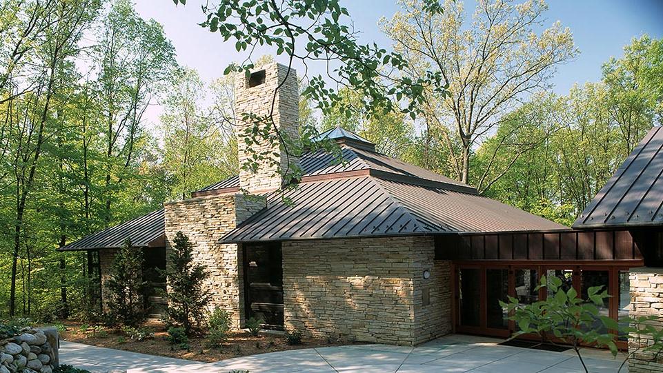 fetzer institute seasons meeting house in summer